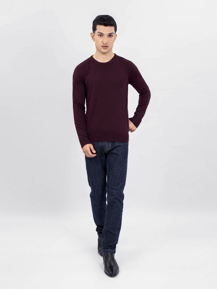 Maroon Crew Neck Sweater