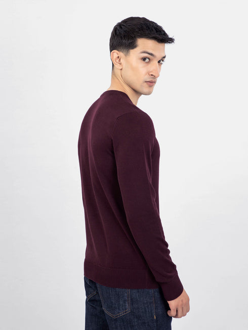 Maroon Crew Neck Sweater