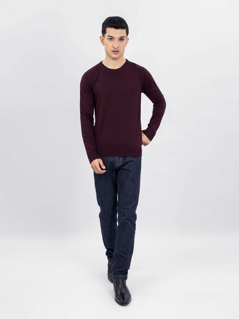 Maroon Crew Neck Sweater