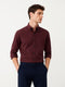 Maroon Oxford Button Down Shirt