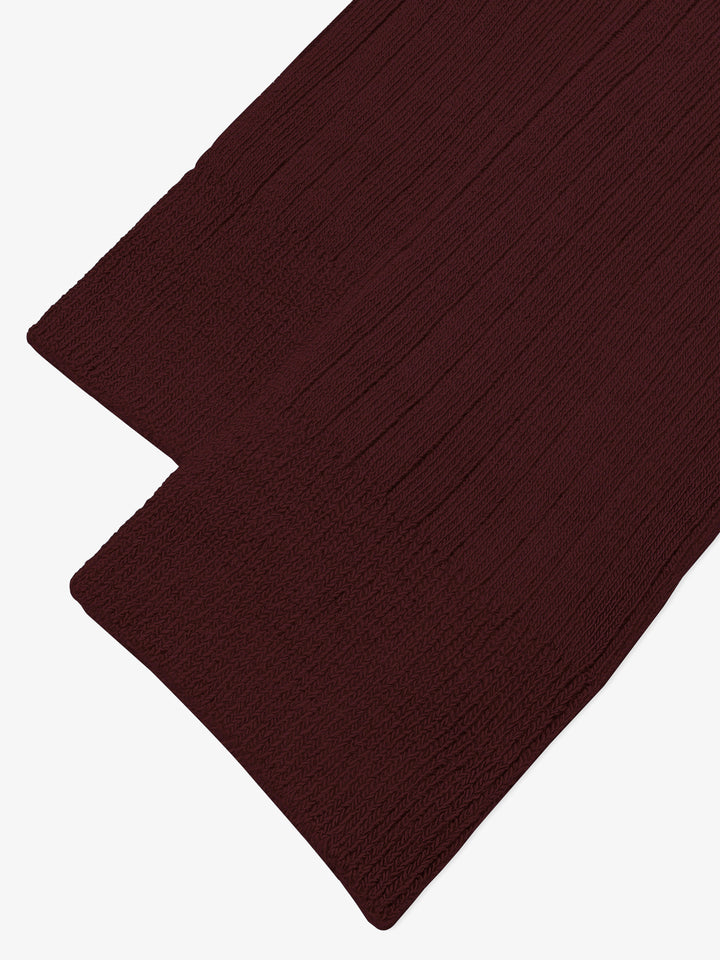 Maroon Ribbed Cotton Socks