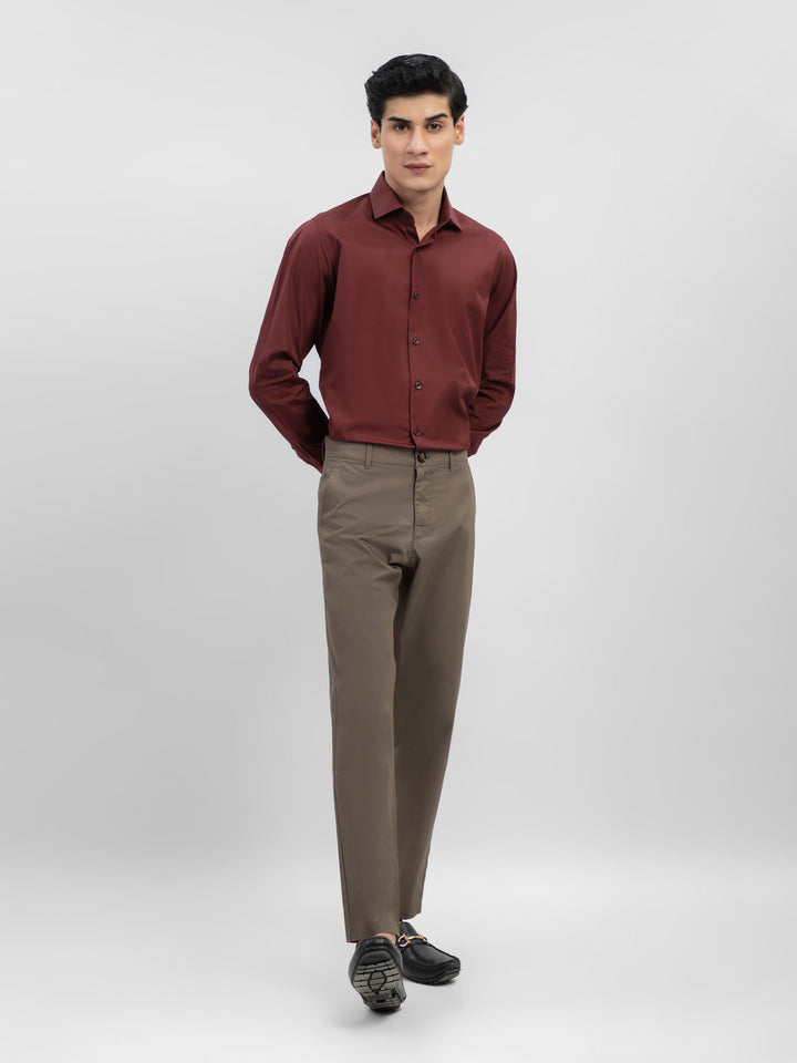 Maroon Satin Formal Shirt Brumano Pakistan