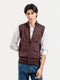 Maroon Sleeveless Zipper Sweater