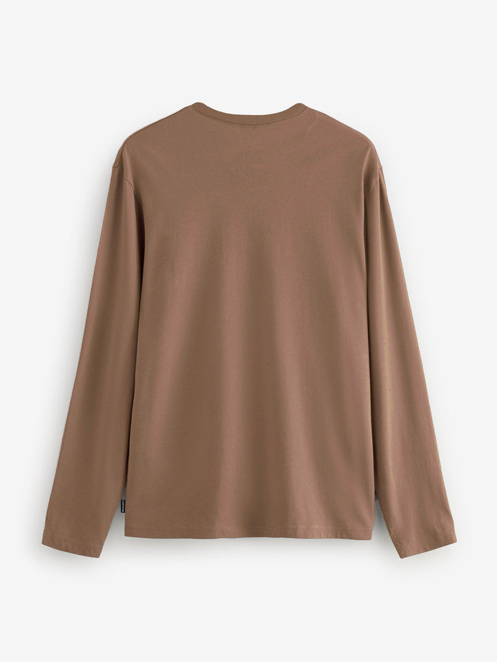 Mid Brown Long Sleeve T-Shirt