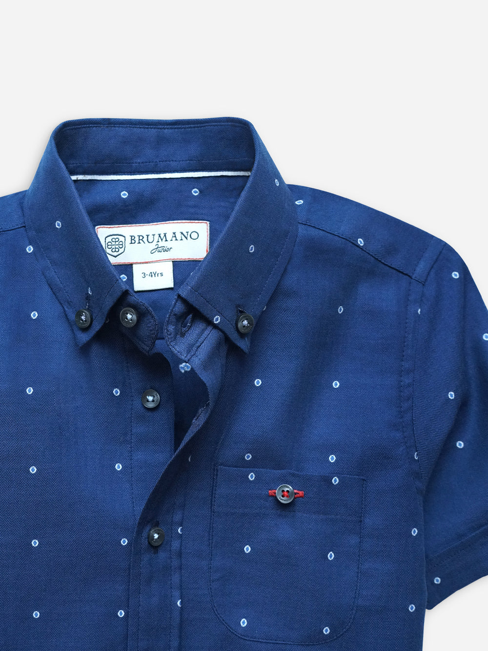 Mid Blue Half Sleeve Casual Shirt With Fil Coupe