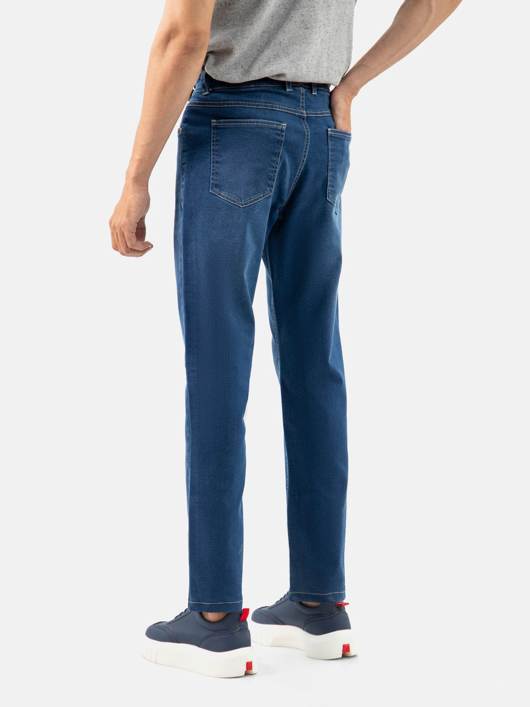 Mid Blue Washed Casual Fit Jeans Brumano Pakistan