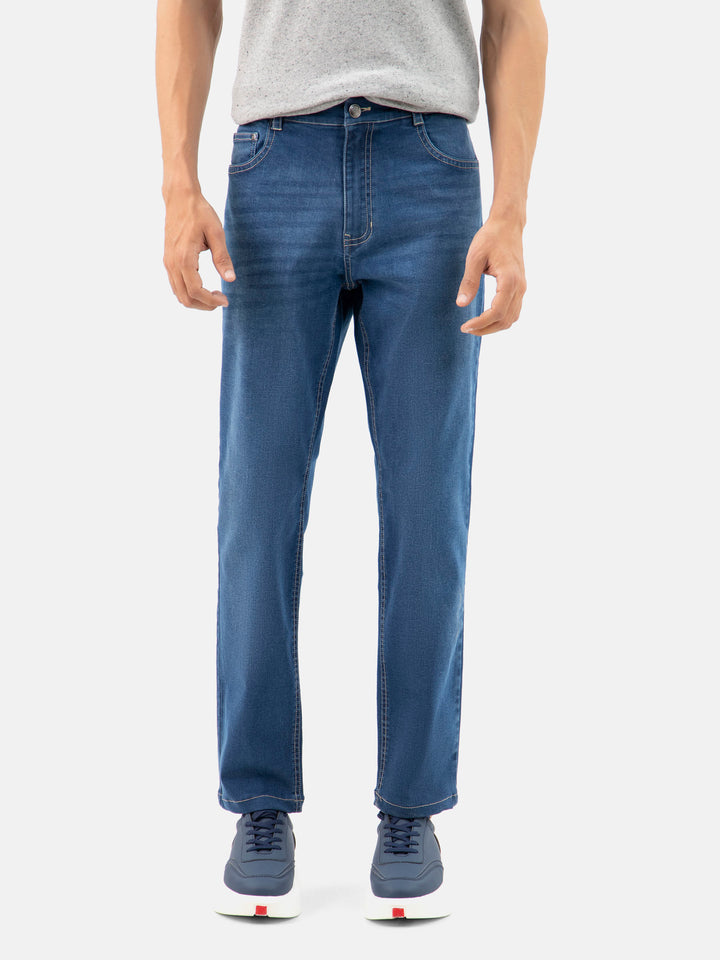 Mid Blue Washed Casual Fit Jeans Brumano Pakistan