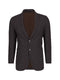 Mid Brown Micro Gingham Wool & Cashmere Blazer - Sartoria