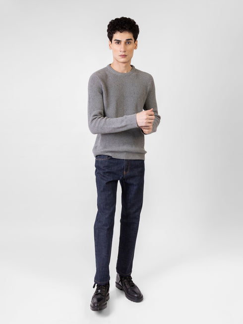 Mid Grey Knitted Jumper