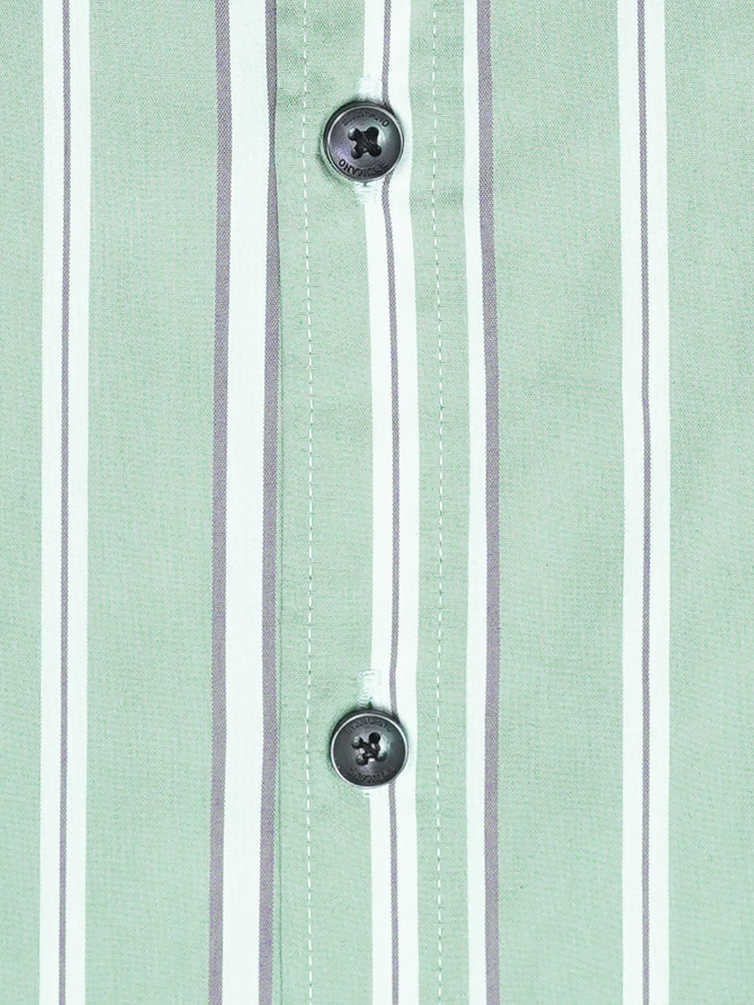 Mint Green Striped Formal Shirt