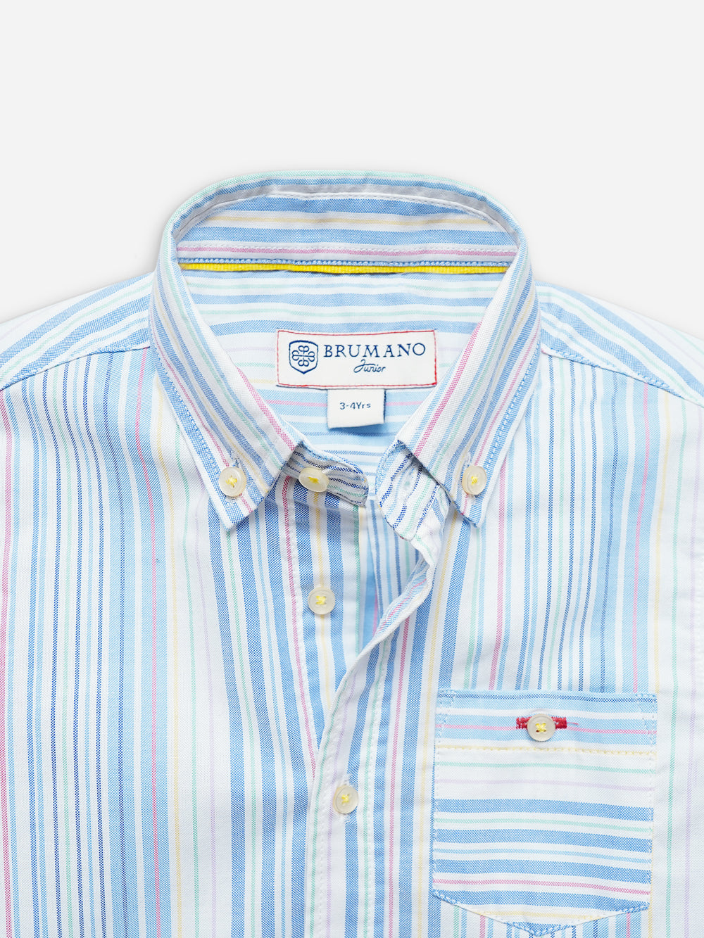 Multi color oxford striped half sleeve casual shirt brumano pakistan