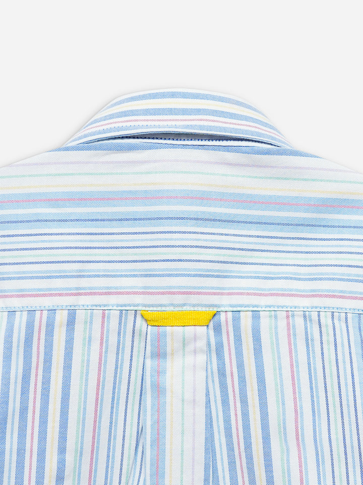 Multi Color Oxford Striped Half Sleeve Casual Shirt Brumano Pakistan