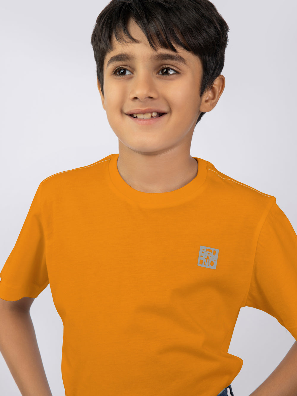 Mustard basic crew neck casual t shirt brumano pakistan