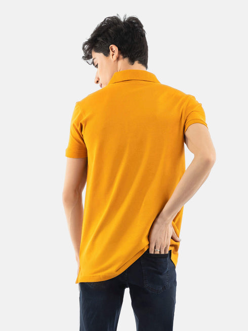 Mustard Basic Pique Polo Shirt Brumano Pakistan