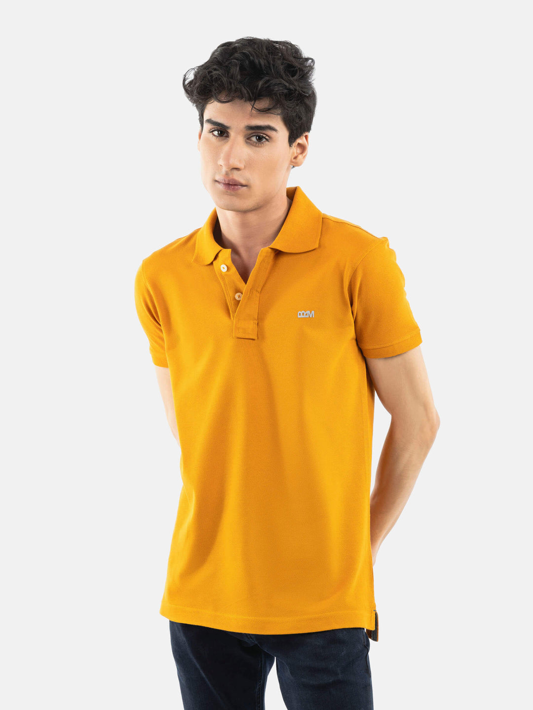Mustard Basic Pique Polo Shirt