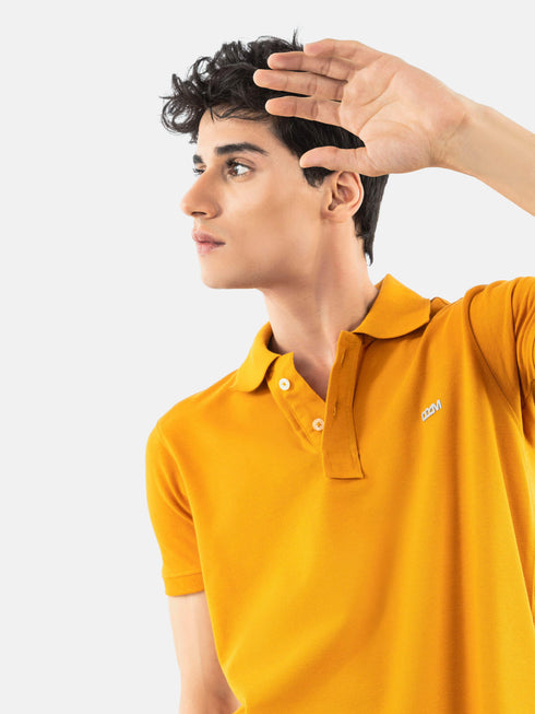 Mustard Basic Pique Polo Shirt Brumano Pakistan