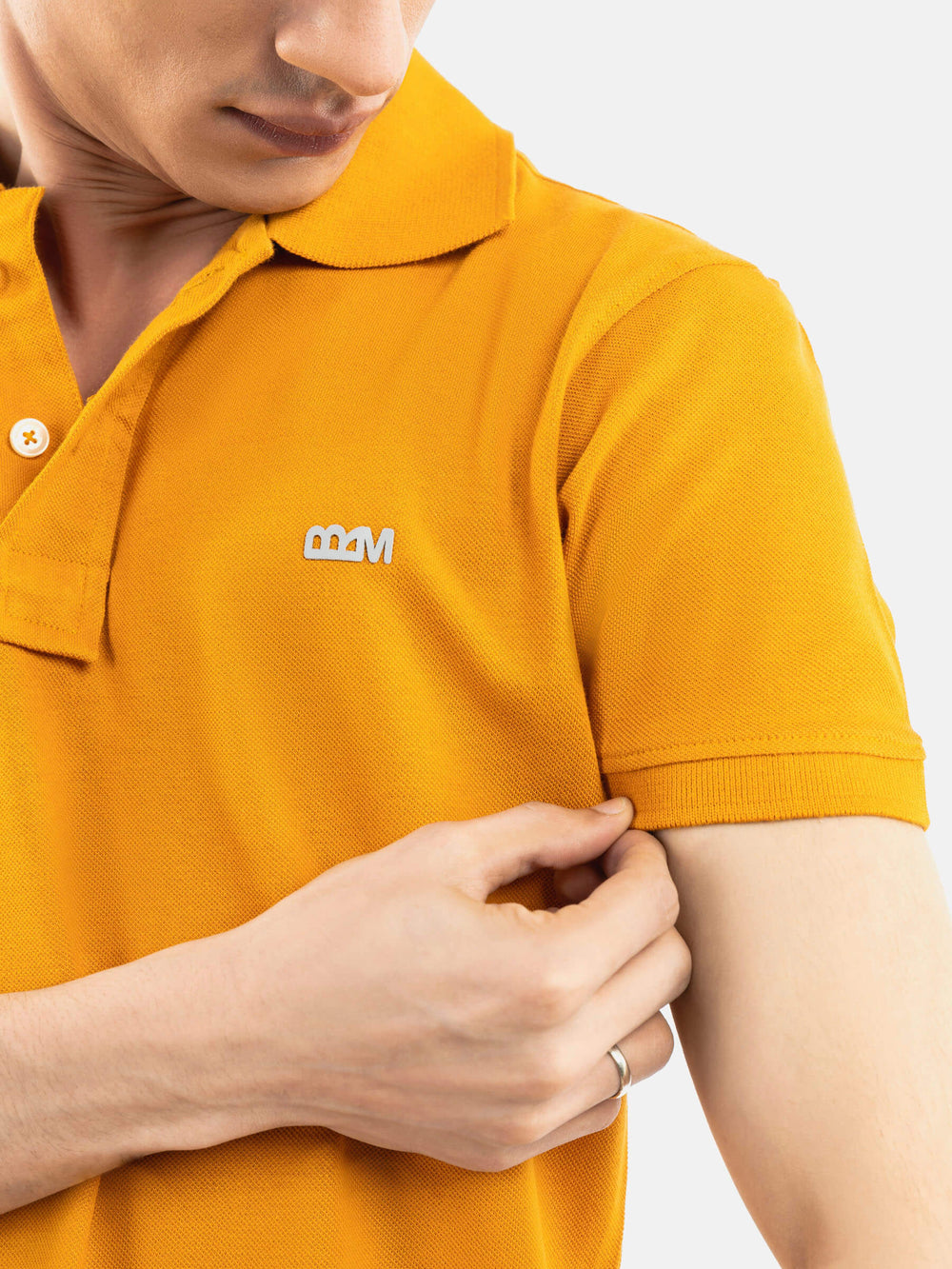 Mustard basic pique polo shirt brumano pakistan