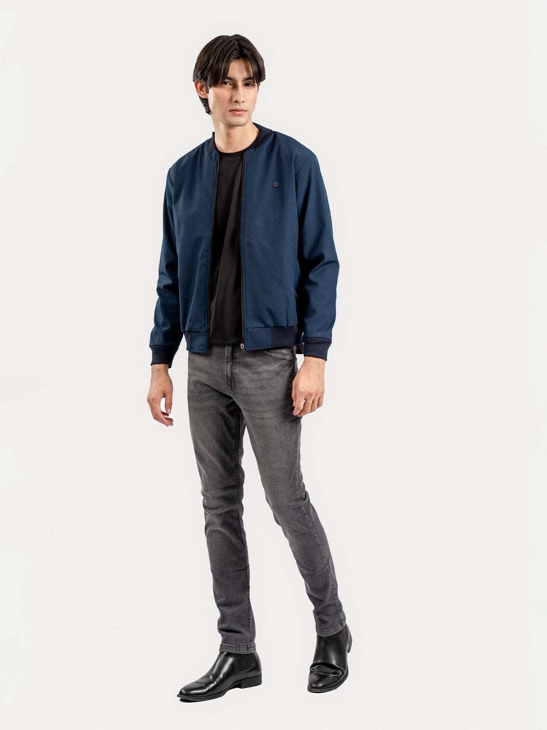 Navy Blue Bomber Jacket Brumano Pakistan