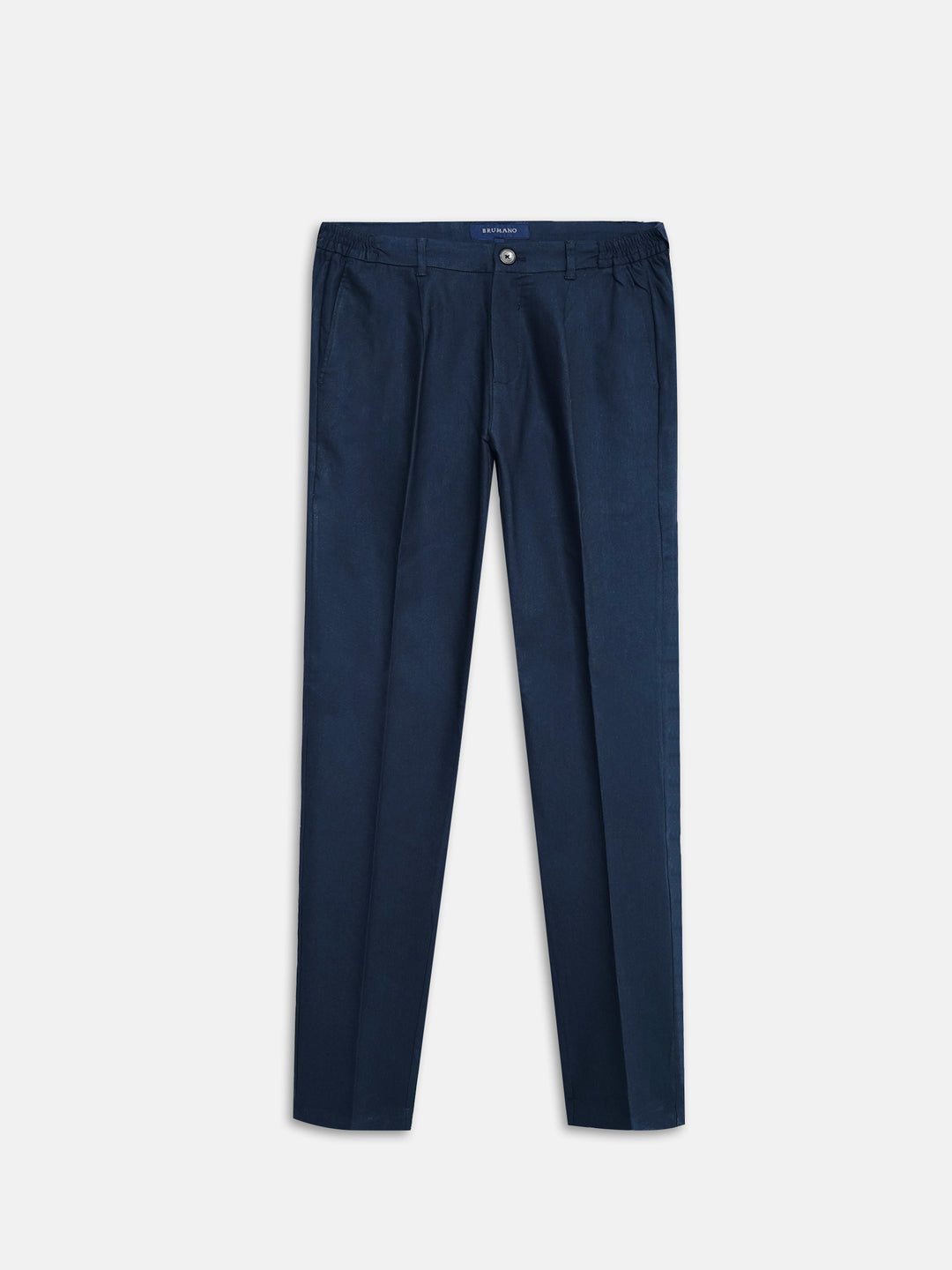Navy blue comfort waist chinos with pleats brumano pakistan