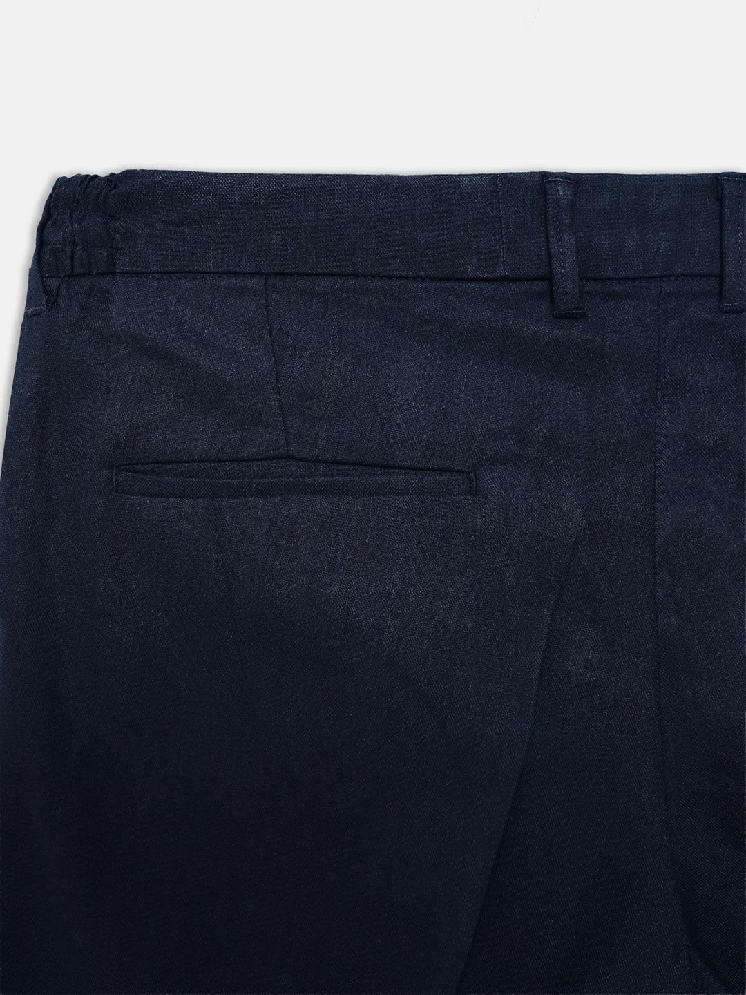 Navy Blue Comfort Waist Chinos With Pleats