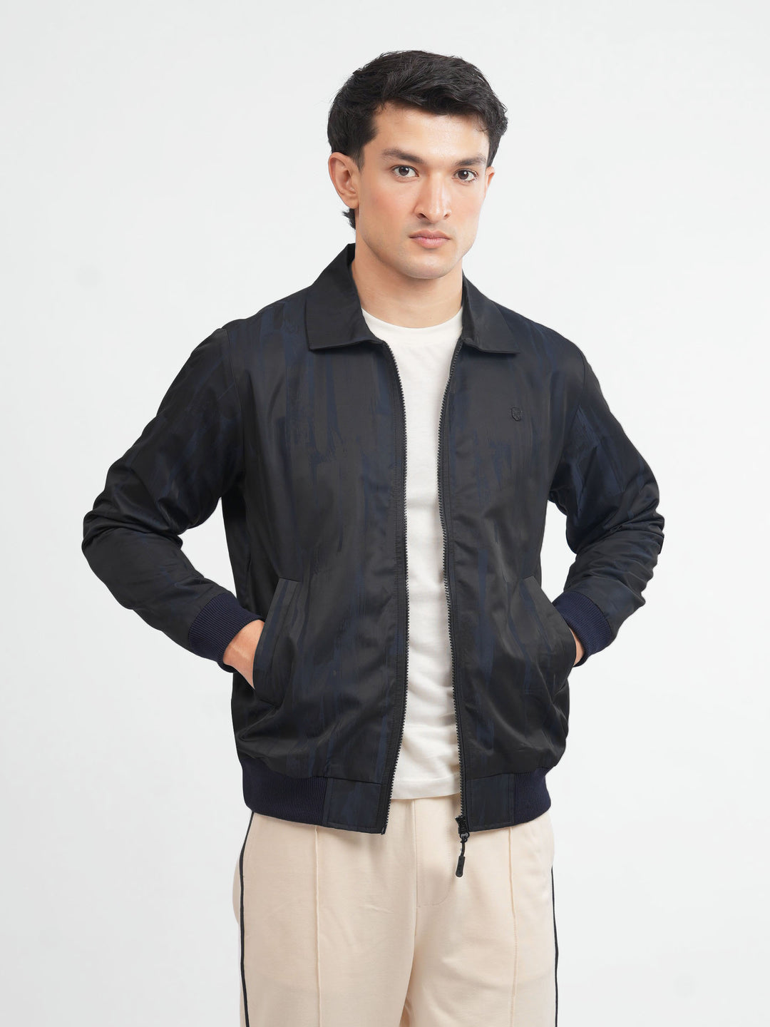 Navy Blue Everyday Light Weight Collar Jacket