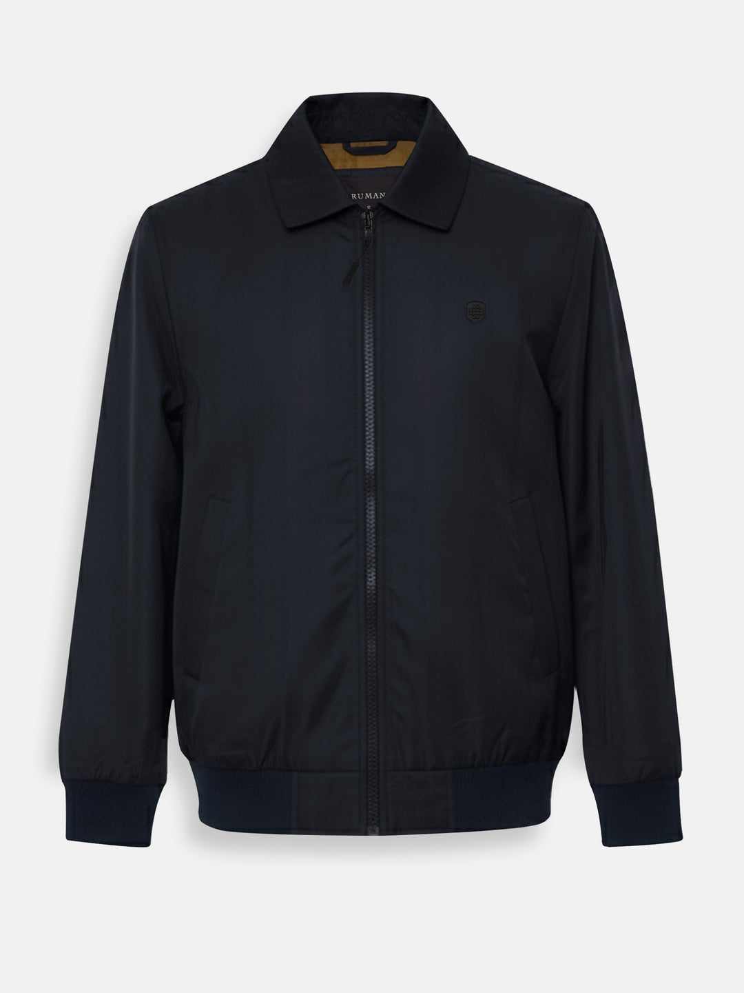 Navy Blue Everyday Structured Collar Jacket