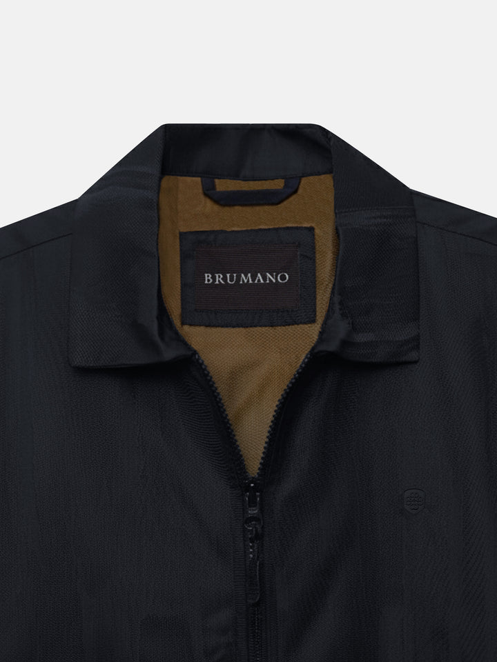 Navy Blue Everyday Structured Collar Jacket