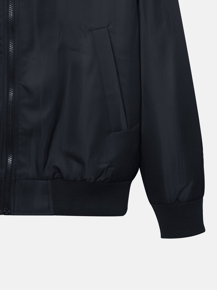 Navy Blue Everyday Structured Collar Jacket