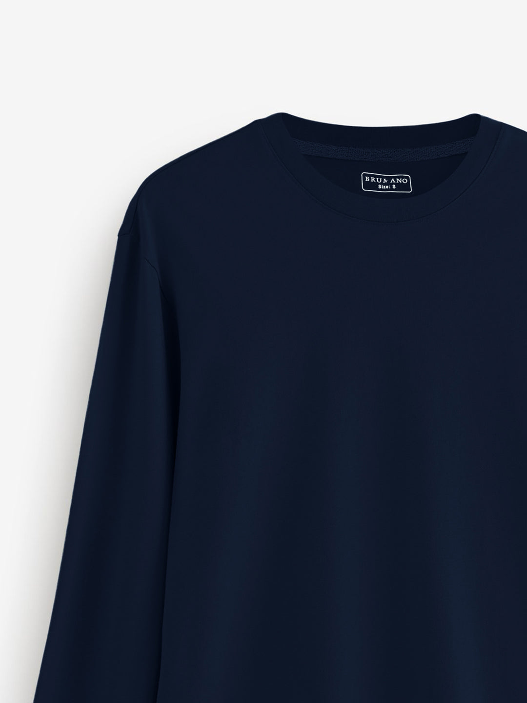 Navy Blue Long Sleeve Crew Neck T-Shirt