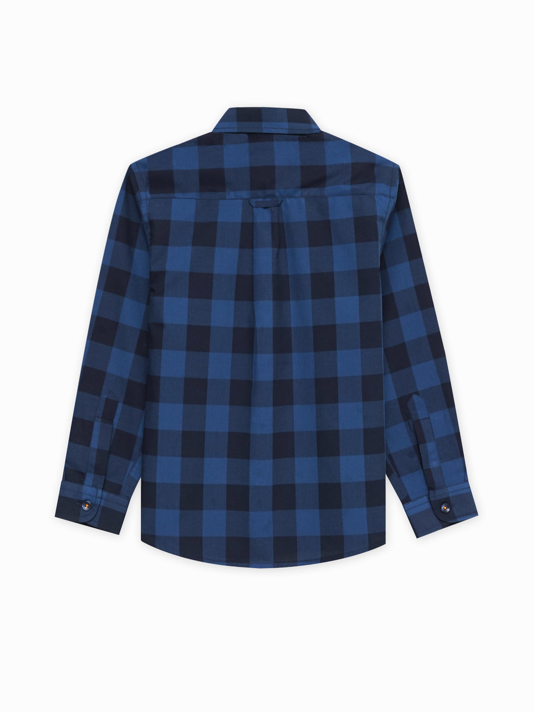 Navy Blue & Black Bold Checkered Casual Shirt - Junior