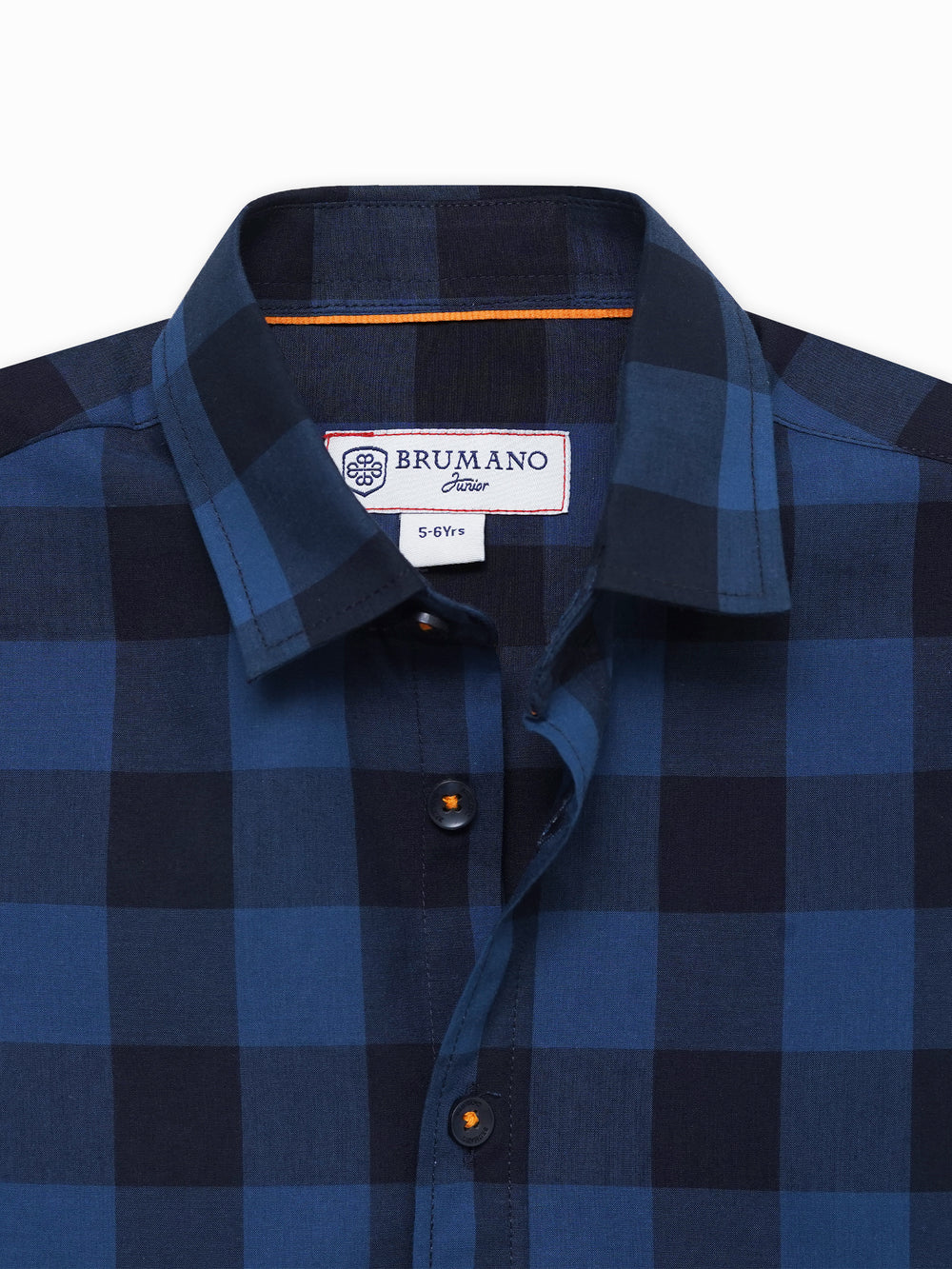 Navy blue & black bold checkered casual shirt   junior