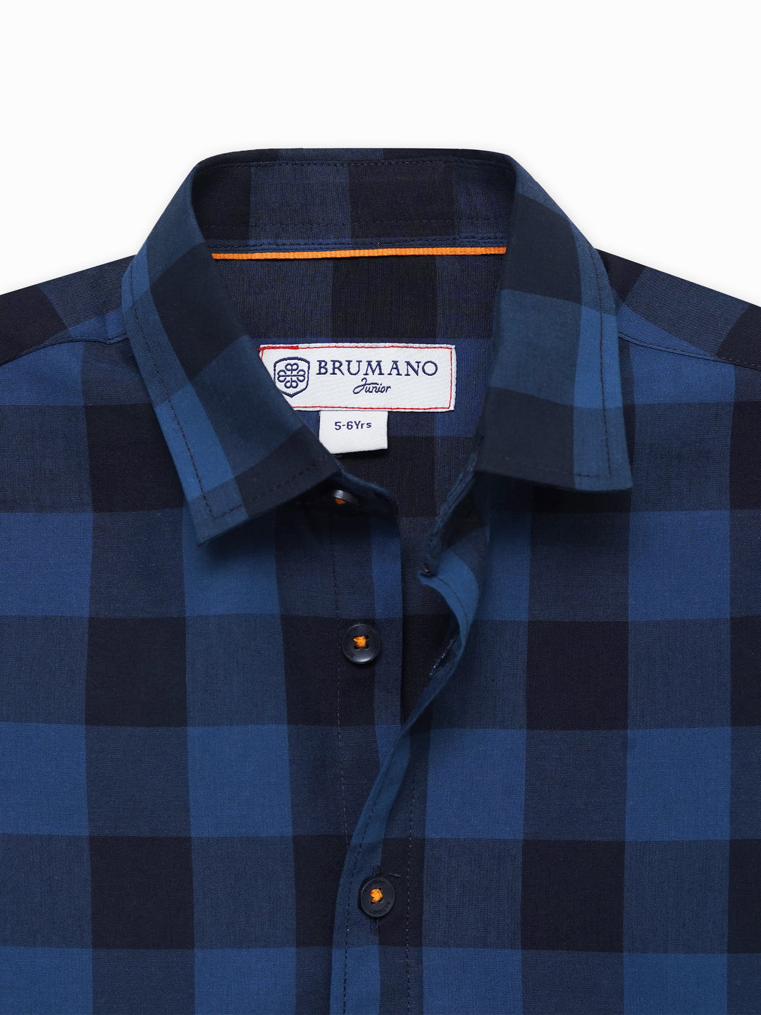 Navy Blue & Black Bold Checkered Casual Shirt - Junior