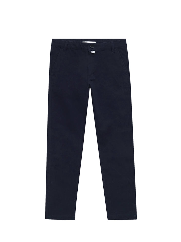 Navy Blue Casual Cotton Trouser - Junior