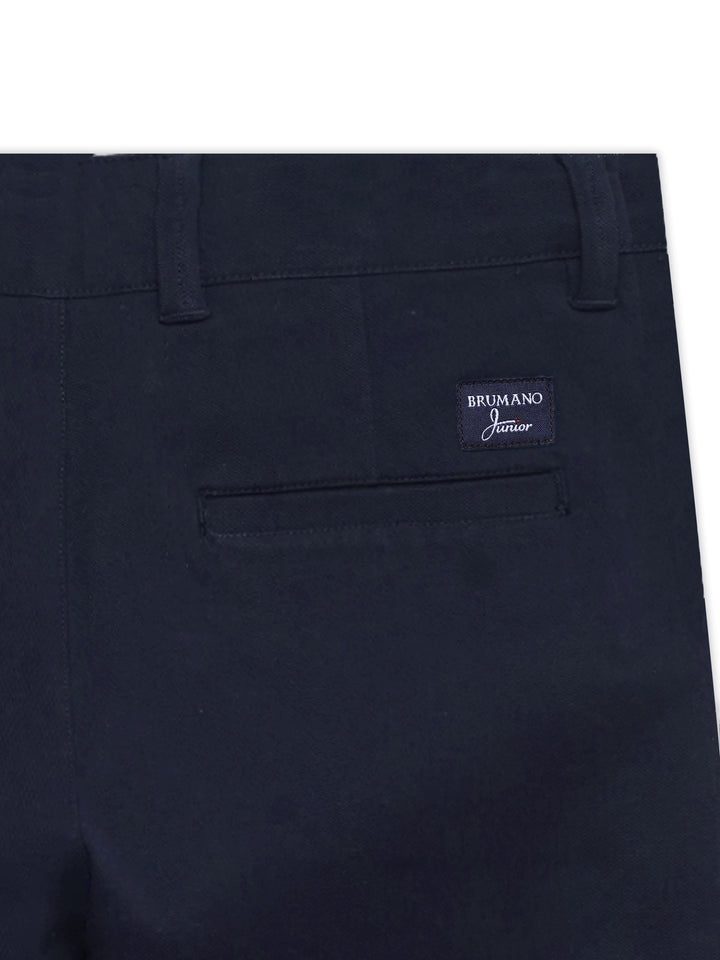 Navy Blue Casual Cotton Trouser - Junior