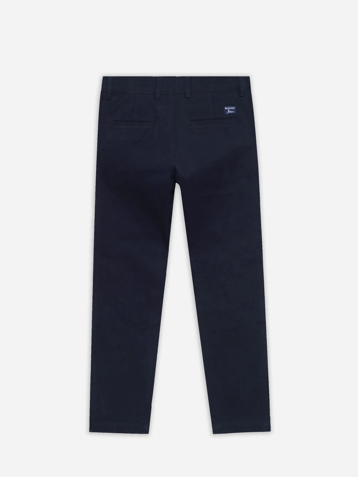 Navy Blue Casual Cotton Trouser - Junior