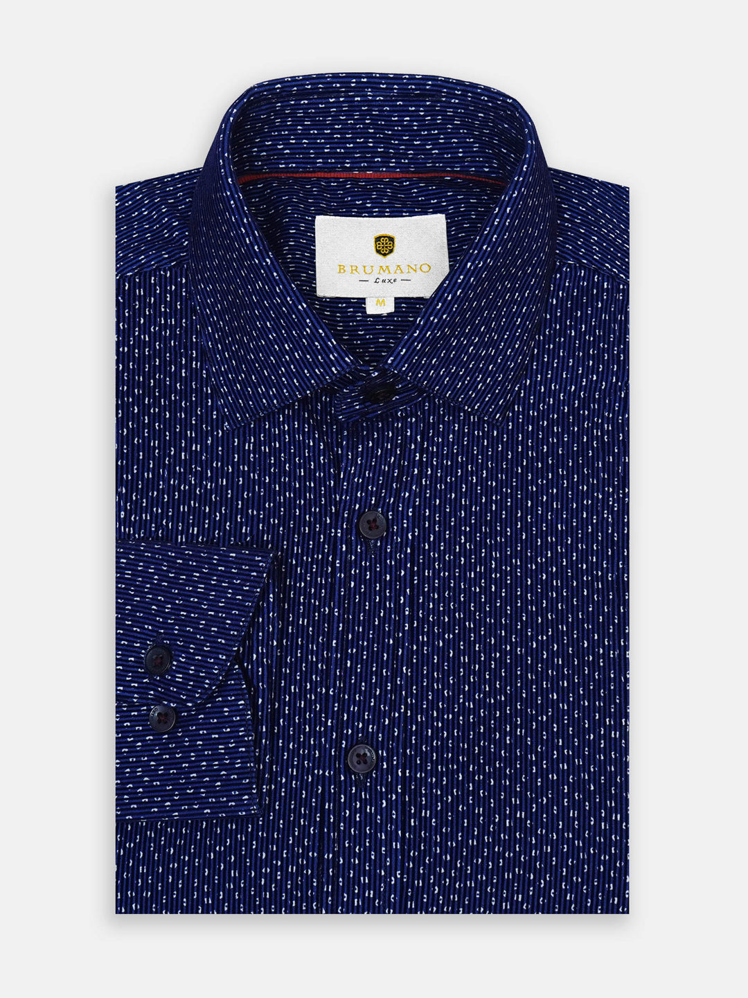 Navy blue Corduroy Printed Shirt - Luxe