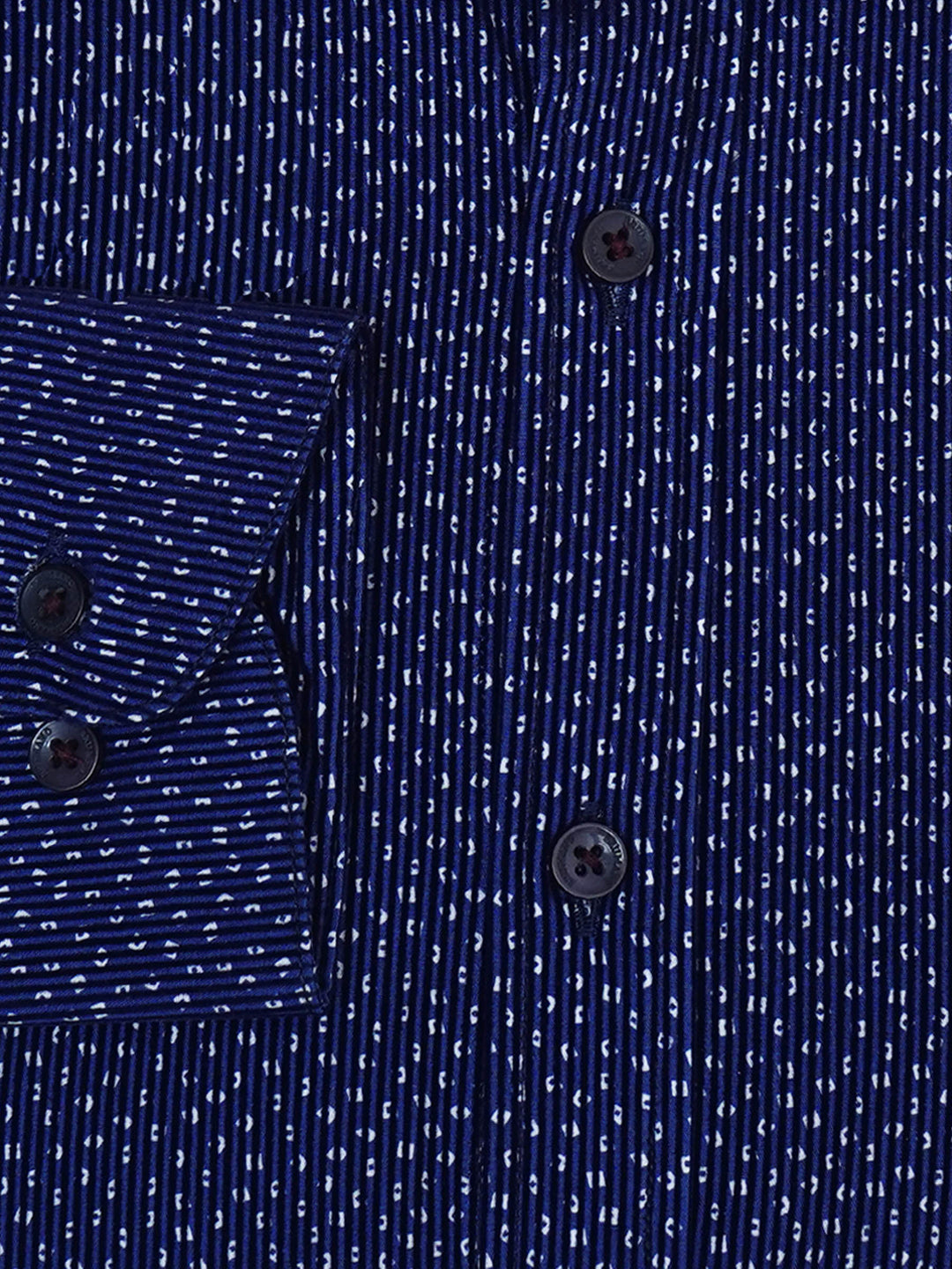 Navy blue Corduroy Printed Shirt - Luxe