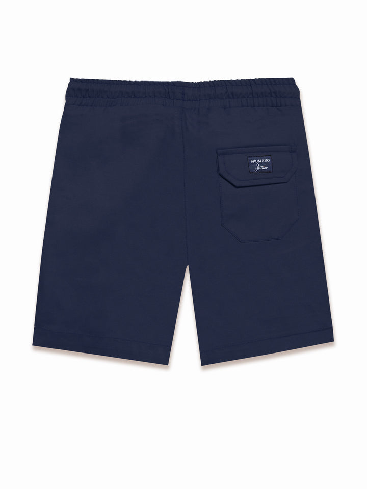 Navy Blue Cotton Casual Shorts - Junior