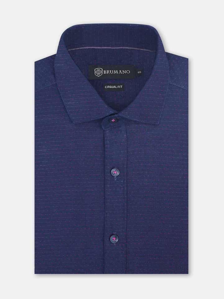 Navy Blue Dobby Shirt BOX Image