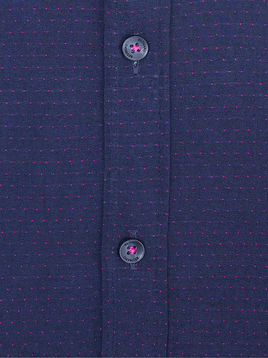Navy Blue Dobby Shirt detailed close up