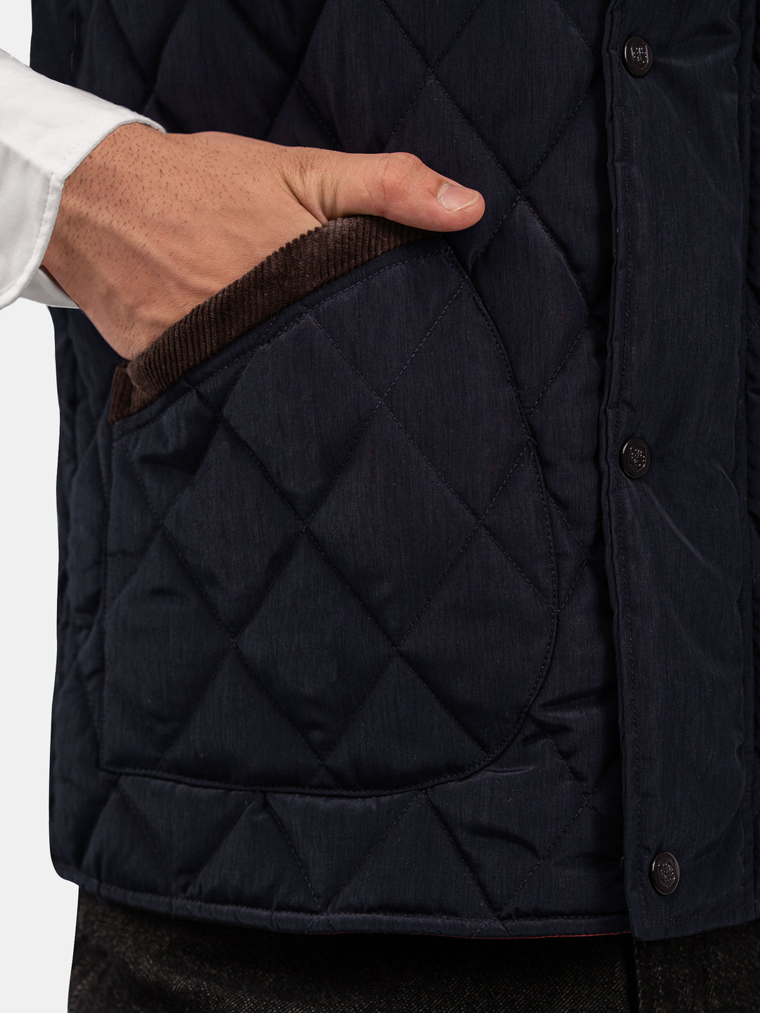Navy Blue Heritage Quilted Sleeveless Jacket