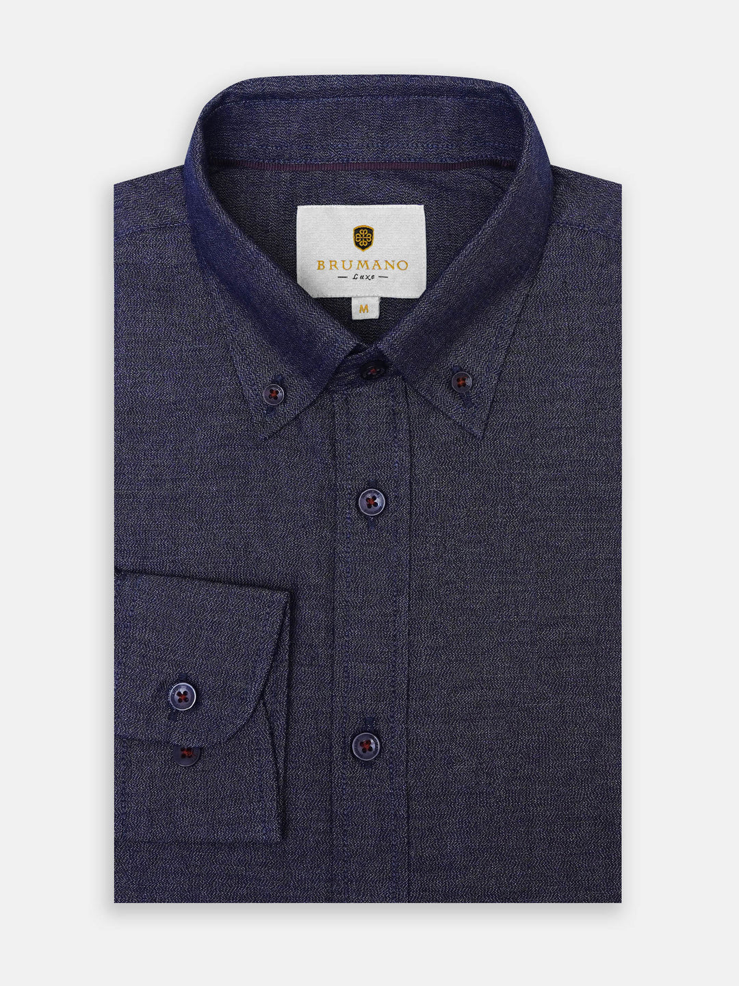 Navy Blue Indigo Button Down Shirt - Luxe
