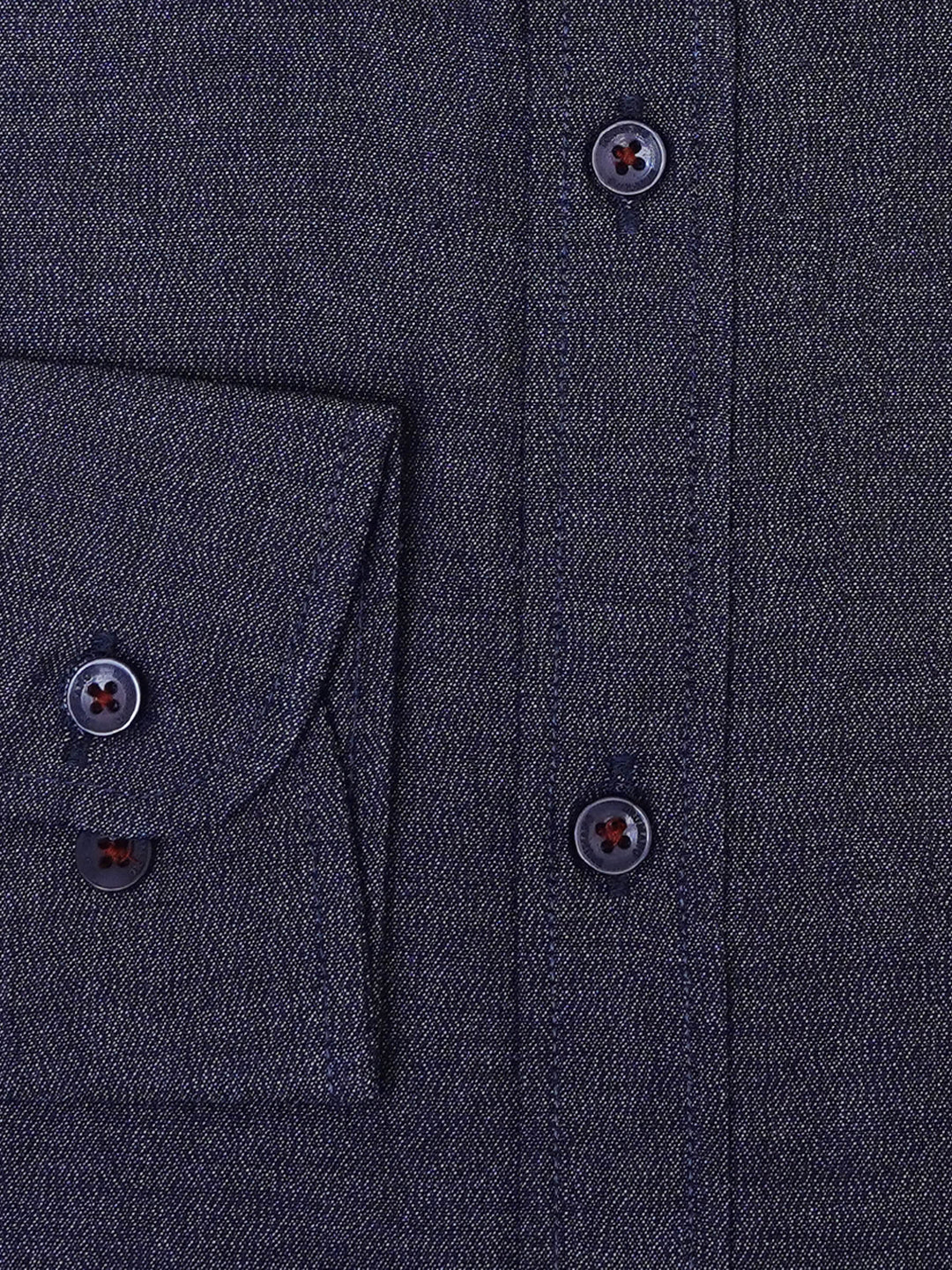Navy Blue Indigo Button Down Shirt - Luxe