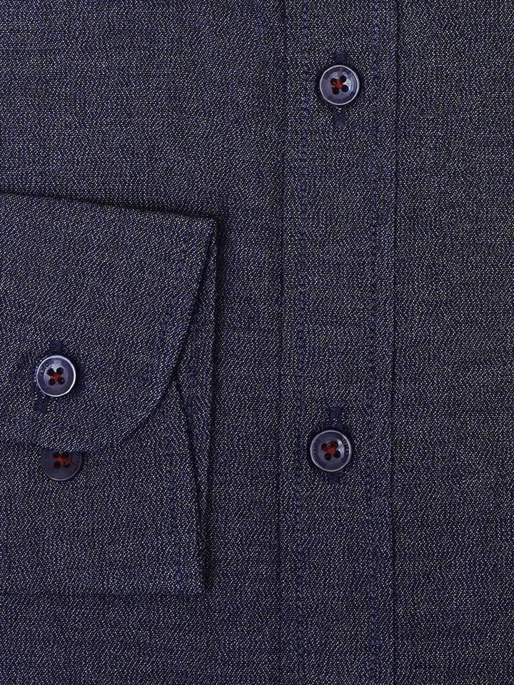 Navy Blue Indigo Button Down Shirt - Luxe