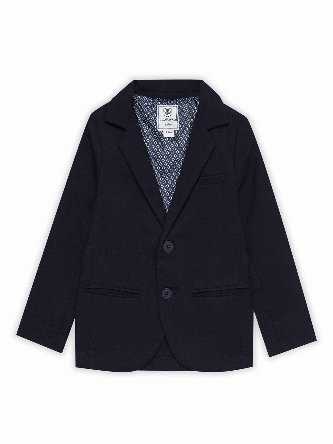 Navy Blue Structured Kids Casual Blazer