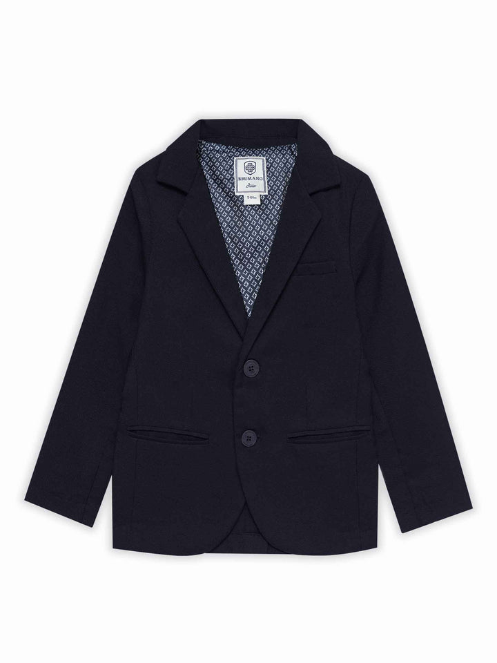 Navy Blue Structured Kids Casual Blazer