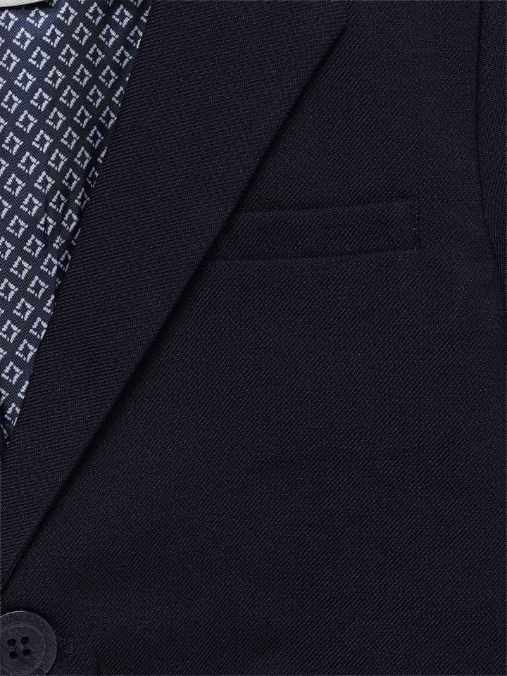 Navy Blue Structured Kids Casual Blazer