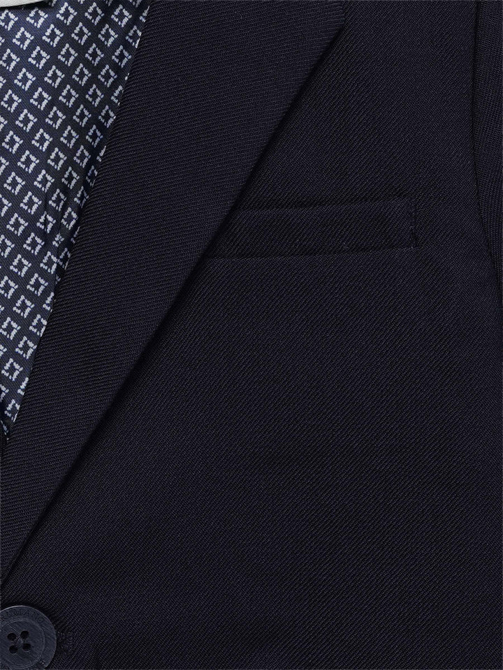 Navy Blue Structured Kids Casual Blazer