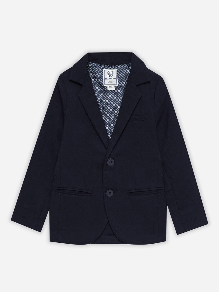 Navy Blue Structured Kids Casual Blazer