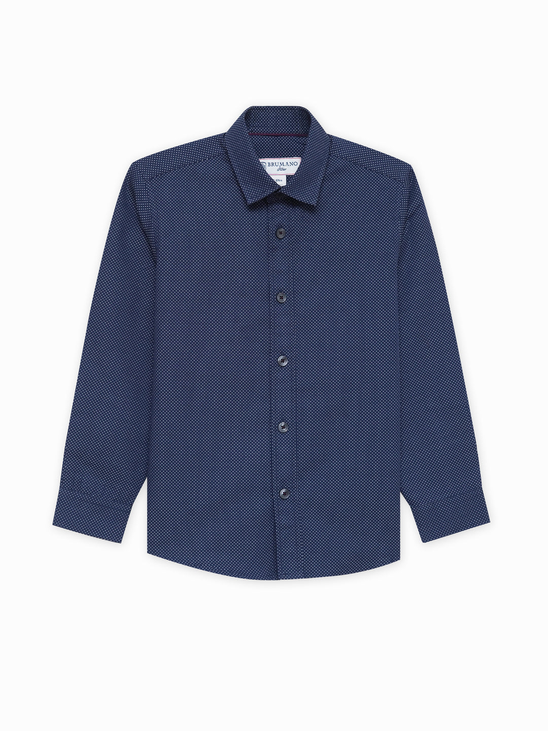 Navy blue & white dobby casual shirt   junior